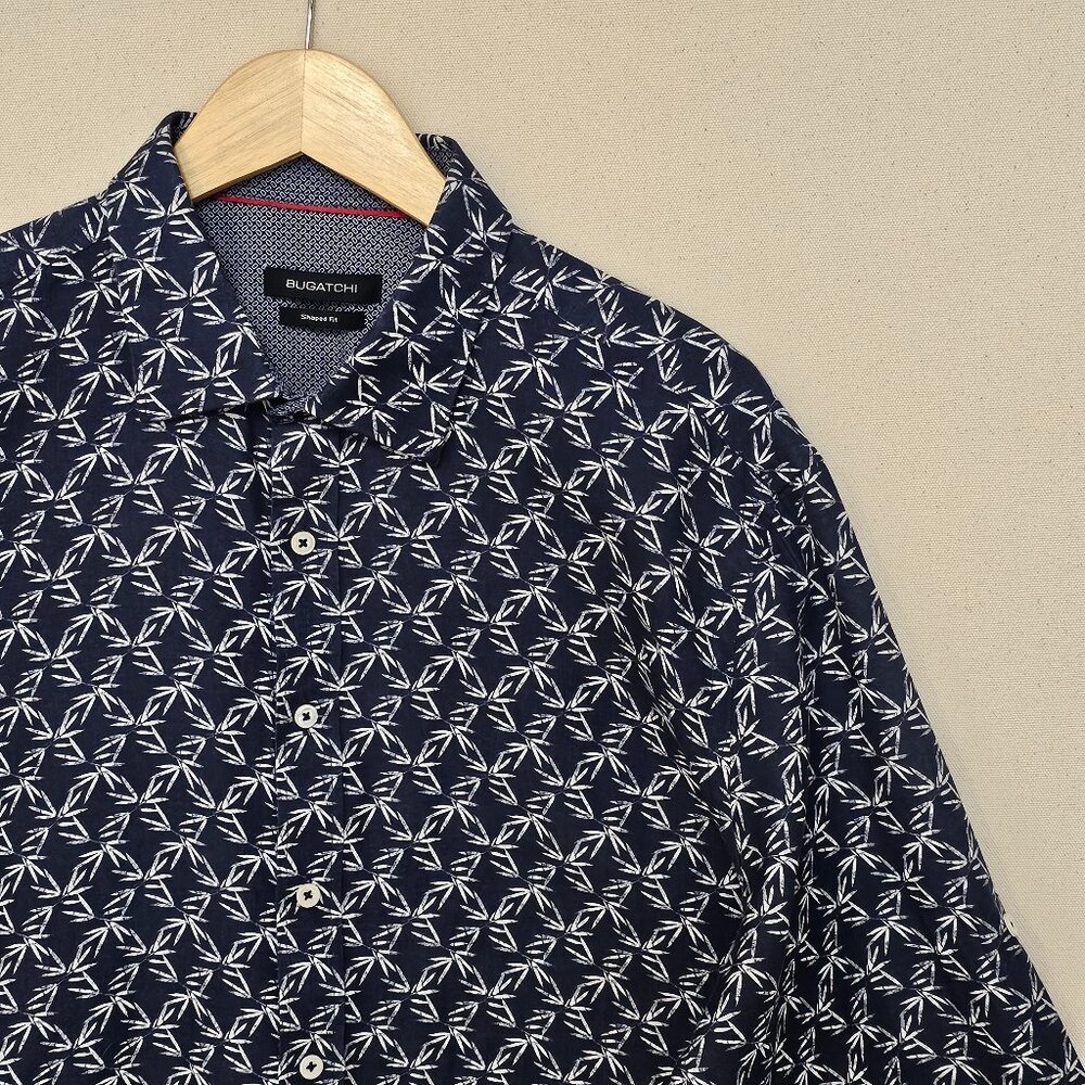 Bugatchi Convertible Sleeve Shaped Fit Button Down XL